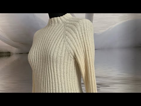 Видео: 1 часть. Вяжем водолазку резинкой 2х2//реглан сверху с ростком// мастер клас//🤗🥰