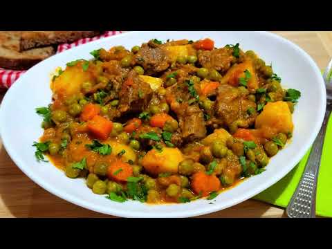 Видео: Крехко и вкусно телешко с грах и картофи!