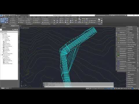 Видео: Создание поверхности коридора Civil3D