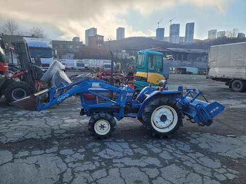 Видео: Японский трактор с куном и фрезой, Владивосток. тел 8-914-792-77-71