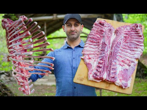 Видео: Приготовиль огромный рулет из баранины. Проста супер.