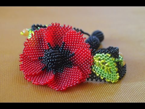 Видео: Браслет из бисер "Цветочное поле".  Мастер класс