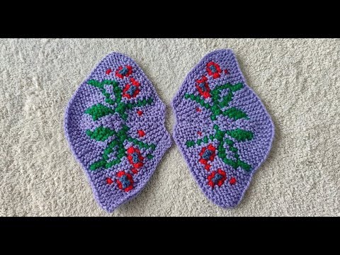 Видео: Ну разве не красивый узор для тапочек?
