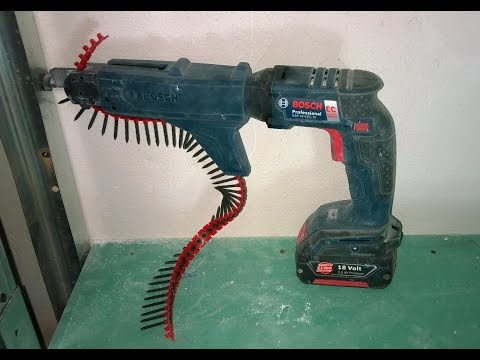 Видео: Обзор магазинного шуруповёрта для гипсокартона BOSCH GSR 18 V-EC TE + MA 55 Professional