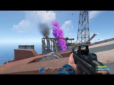 Видео: RUST Большая нефтянка + антирейд на коптере Часть 1