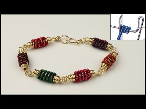 Видео: Художественное плетение спирального браслета. Учебное пособие по плетению проволочной гизмо.