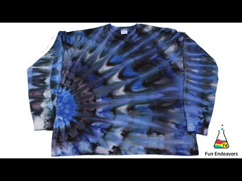 Видео: Свитшот с принтом тай-дай, сложенный веером [Incline Ice Dye]