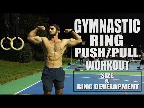 Видео: Тренировка «ТОЛКАТЬ/ТЯНУТЬ» с гимнастическим кольцом для увеличения его размеров и развития (нача...