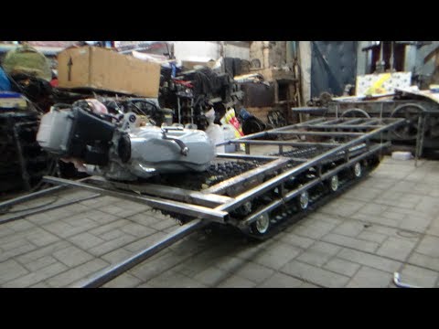 Видео: Самодельный снегоход 02 ,сборка часть №4,установка ходовой.