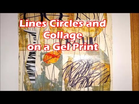 Видео: Гелевая печать большого формата: линии, круги и тканевый коллаж