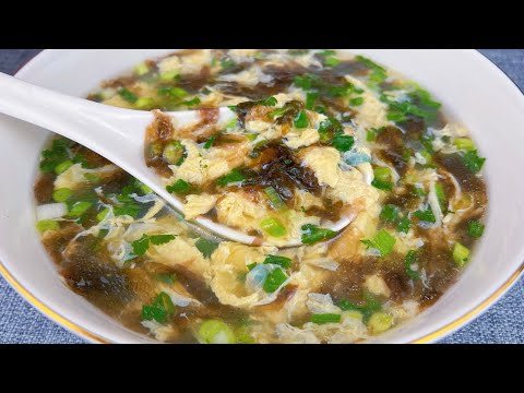 Видео: Яичный суп с морскими водорослями по китайскому рецепту