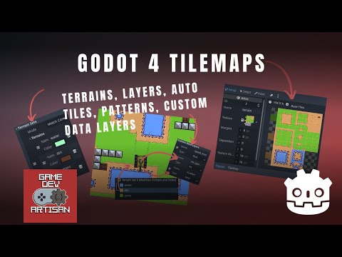Видео: Использование TileMaps и пользовательских слоёв данных Godot 4 — Основы Godot