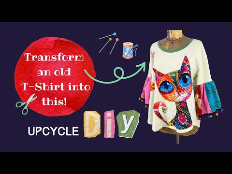 Видео: Как превратить старую футболку в потрясающее носимое искусство