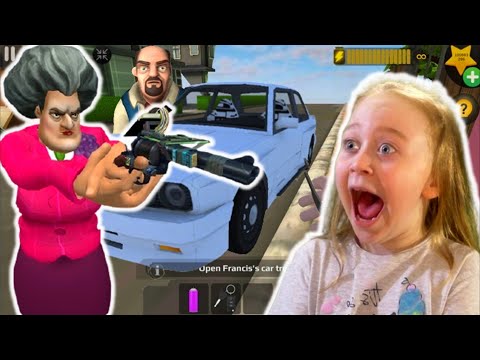 Видео: Прохождение Scary Teacher 3D новый уровень с тачкой! Мисс Ти купила машину? Уровень Pain In The Axe.