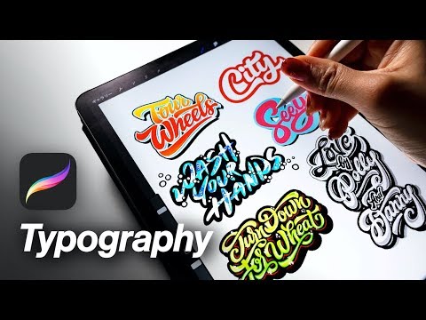 Видео: Как создать лучшую типографику в Procreate【iPad Pro】
