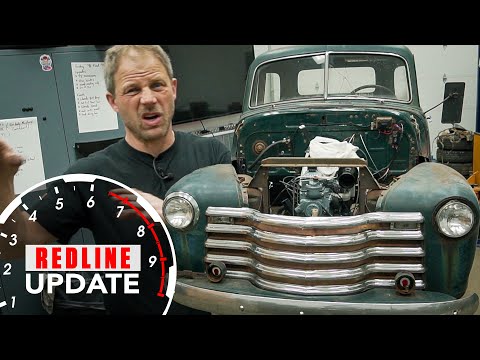 Видео: Установка переднего зажима на наш пикап Chevrolet 1950 года | Redline Update #41