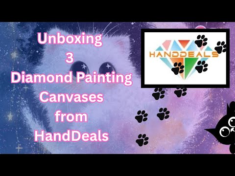 Видео: Распаковка трёх холстов с алмазной вышивкой от HandDeals — первые впечатления и обзор