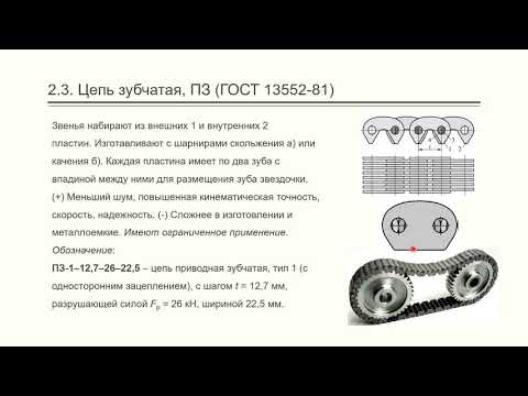 Видео: Лекция 6. Цепные и ременные передачи