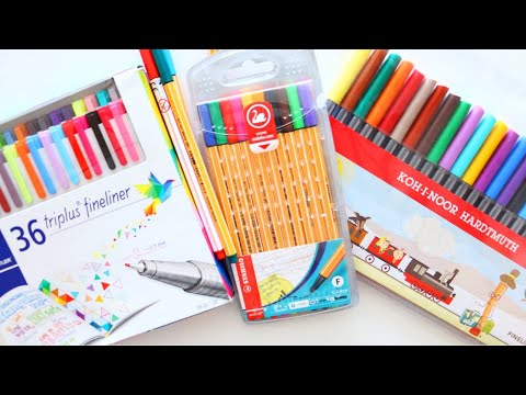 Видео: капиллярные ручки - сравнение ручек Стабило Кохинор и Штадлер