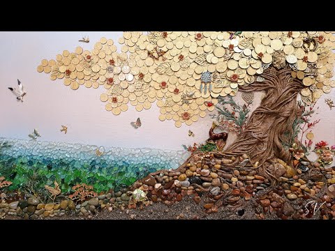 Видео: ДЕНЕЖНОЕ ДЕРЕВО КАРТИНА РУЧНАЯ РАБОТА!!! СОЗДАНА ДЛЯ ЛЮБЯЩИЙ СЕМЬИ. ♡