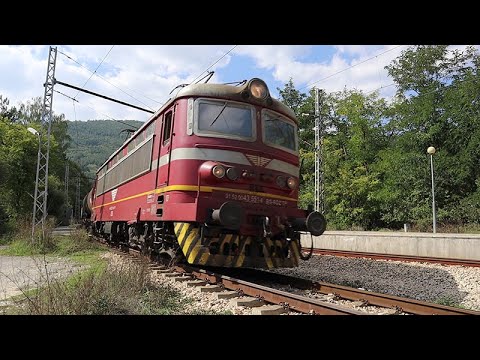 Видео: Локомотив "Шкода" 43 551 на "БДЖ-ТП" води композиция с холандски цистерни през Луково...