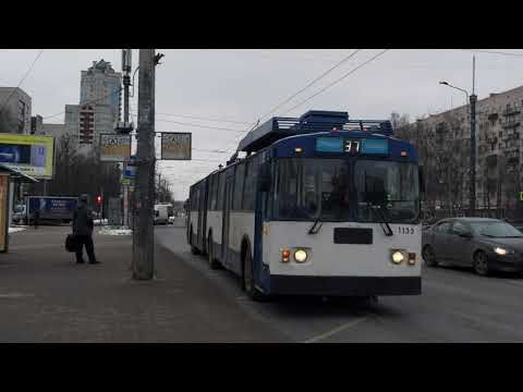 Видео: Троллейбус, маршрут №37 ЗиУ-683БМ1 б.1133 (12.01.2021) Санкт-Петербург