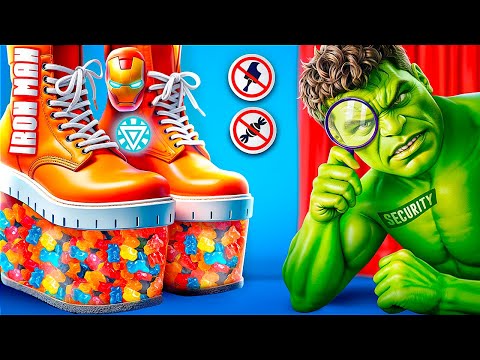Видео: Поддельные супергерои против настоящих супергероев! Как прокрасться в кино челлендж!