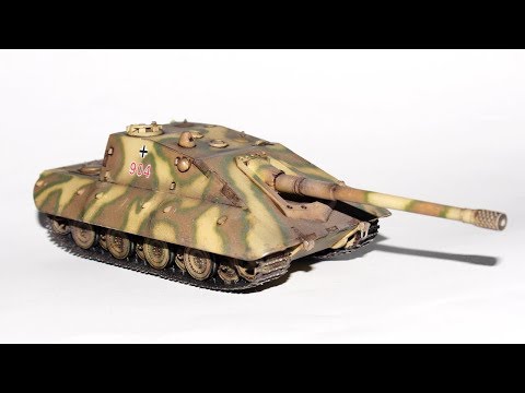 Видео: Покраска модели  Jagdpanzer Е 100 часть 2