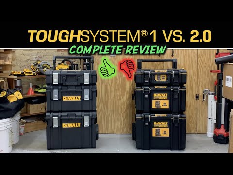 Видео: Инструментальные ящики DeWalt ToughSYSTEM 1 и Tough SYSTEM 2.0 — какой из них лучше?
