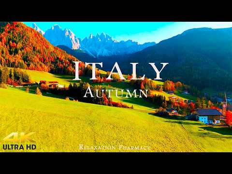 Видео: Италия Осень 4K 🍁 4K Релаксационный фильм - Красивая природа в сопровождении расслабляющей музыки