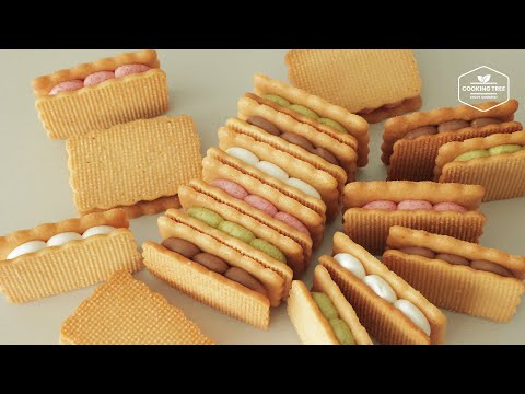 Видео: Рецепт песочного печенья с 4 вкусами | Очень вкусное печенье со сливочным кремом