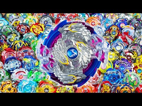 Видео: Сто волчков Бейблэйд Берст против одного Выдержит ли непобедимый волчок Beyblade Nightmare longinus?