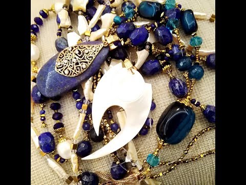Видео: KONOVA SVETLANA. ПЕРЕДЕЛКИ из ЛАЗУРИТА и ПЕРЛАМУТРА. Как носить бусы с шарфом.