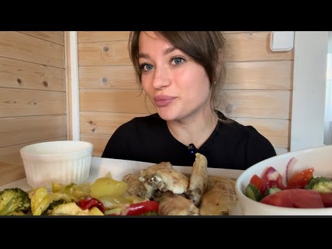 Видео: Mukbang | Мукбанг запеченные крылья и овощи. Напиши ваше мнение. Рано или поздно судьба сведет 🥰