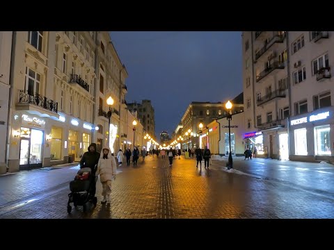 Видео: Старый Арбат. Вечерние прогулки по Москве.  Old Arbat. Evening walks in Moscow.