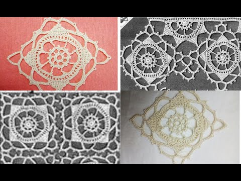 Видео: Openwork square in the style of retichello Ажурный квадрат Ретичелло