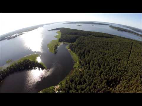 Видео: Селигер, остров Хачин, FPV полет от мыса Лебедь до копанки (2100м)