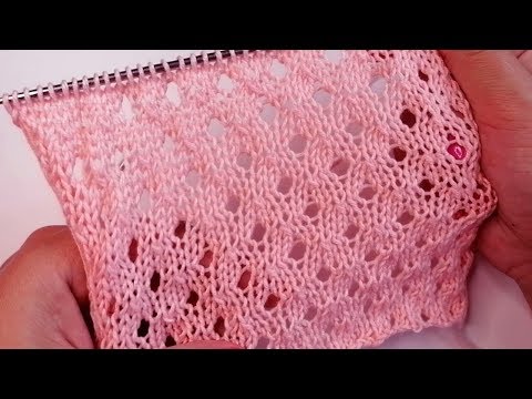 Видео: Ажурные узоры спицами. Очень простой узор для летних изделий