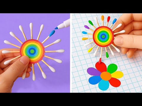 Видео: 🌈 РАДУЖНОЕ ТВОРЧЕСТВО И ПОДЕЛКИ ДЛЯ ДОМА И ШКОЛЫ! ✂️🎨