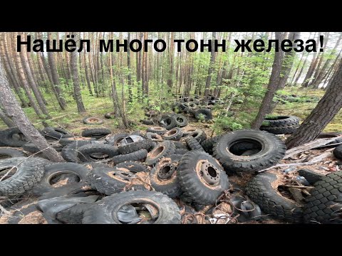 Видео: НАШЕЛ  ГОРУ КОЛЕС С ДИСКАМИ !!! Тракторные кузова ! И тонны железа в тайге !