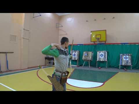 Видео: Стрельба из традиционного лука с кольцом/traditional archery with a ring