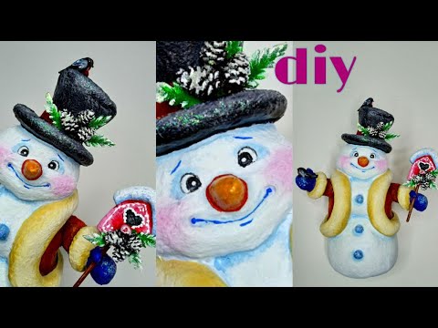 Видео: МК Снеговик из ваты  / Ватная игрушка / DIY snowman