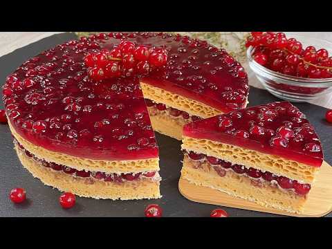 Видео: Ягоды и вафли! Лучший рецепт торта из Швейцарии от бабушки.