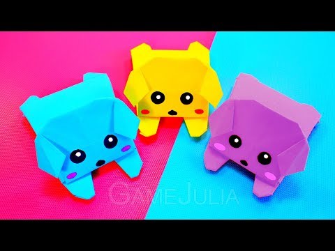 Видео: Кавайная собачка из бумаги / Kawaii origami dog