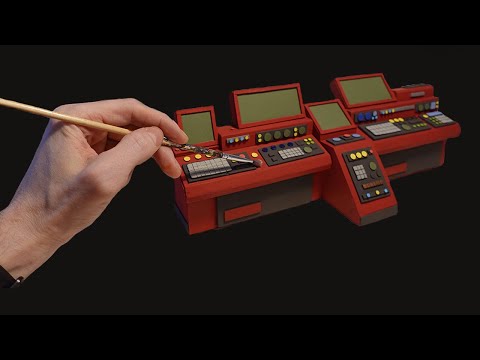 Видео: Диорама с фигуркой DIY SCIFI ретро консоль