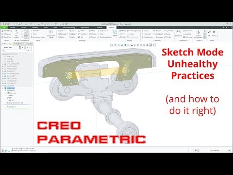 Видео: Creo Parametric — режим эскиза: вредные практики