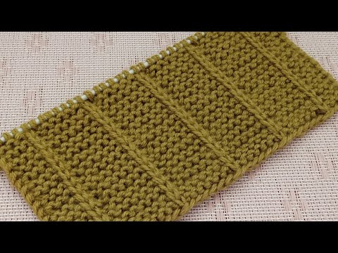 Видео: Проще не бывает! Плотный узор спицами поворотными и круговыми рядами.