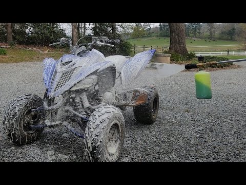 Видео: Лучший способ помыть спортивный квадроцикл Raptor 700R
