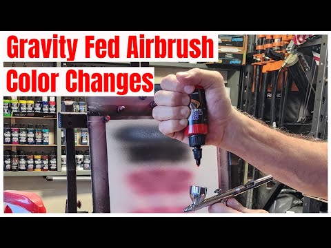 Видео: Гравитационная подача аэрографа для изменения цвета