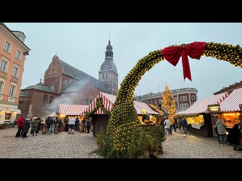 Видео: Ярмарка перед Рождеством в Риге 231224